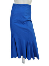    MAX MARA  Blue Midi Skirt in Cotton US8, It42, De38, Gb10, Fr36