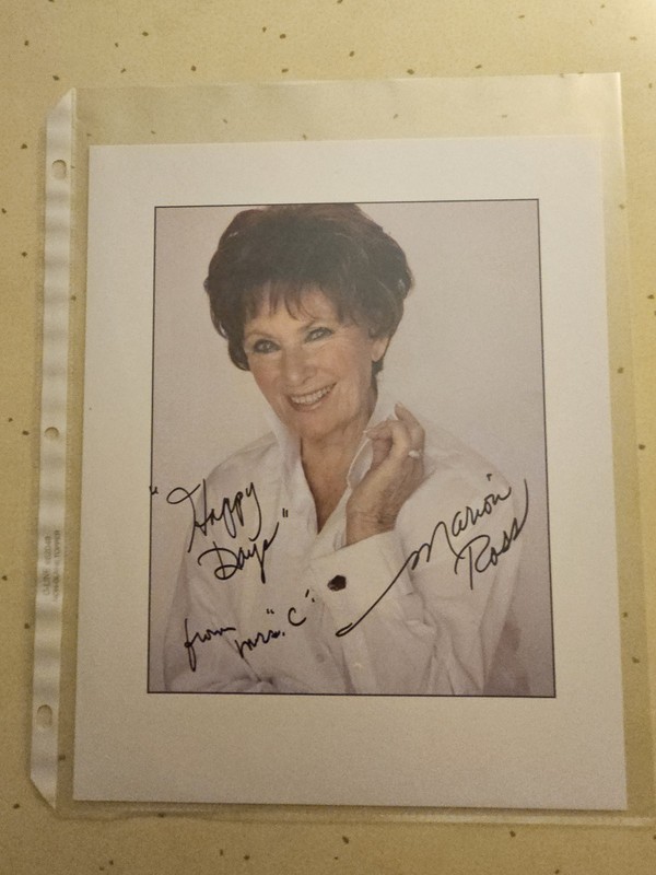 MARION ROSS (HAPPY DAYS) AUTOGRAPH PHOTO~ 8x10 Signed 