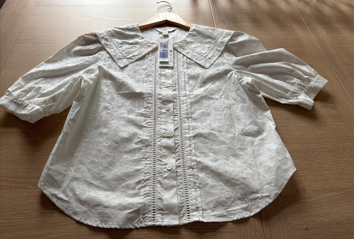Cotton White Blouses for Women for sale | eBay UK