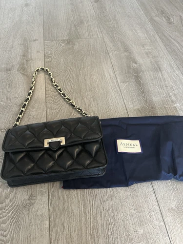 Aspinal of London Lottie Pillow Clutch in Black Napa Leather - Sold out - Picture 1 of 3