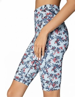 New $88 L ADIDAS x STELLA MCCARTNEY TRUEPURPOSE CYCLING Tights Shorts Floral NWT