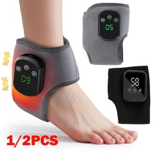 Electric Foot Ankle Massager Heating Vibration Air Compression Pain Relief