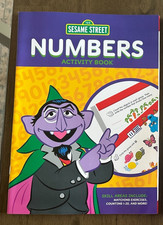 Sesame Street Numbers Activity Workbook Educational Homeschool Book New