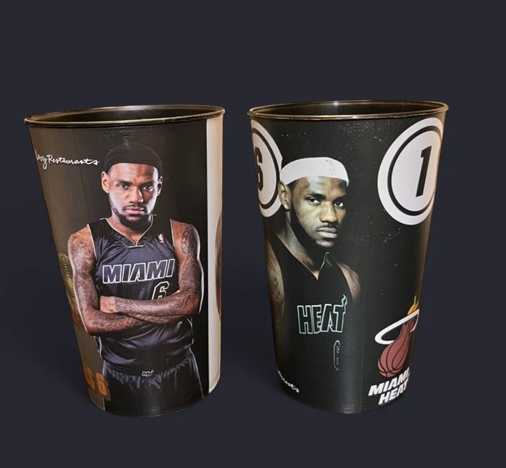 Miami Heat LeBron James #6 Dwayne Wade Cups NBA Basketball - Image 3 of 4