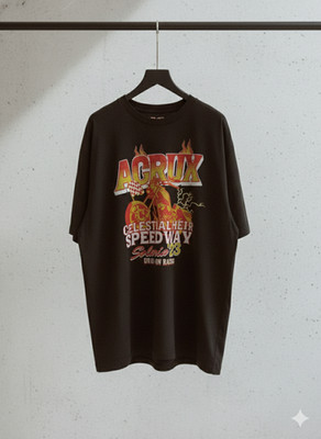 Acron Speedway Graphic T Shirt Vintage Racing Drag Car Oversized Tee - S163