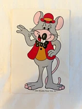 Vintage 1990's Chuck E Cheese Sticker Decal Rare Collectible ShowBiz Pizza Time