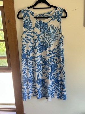 Lilly Pulitzer Women's knit Eliza Sleeveless Dress In Glisten In The Sun L EUG