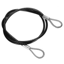 51 Inch Safety Cable Lock, 1 Pcs 304 Stainless Steel Security Wire Rope Black