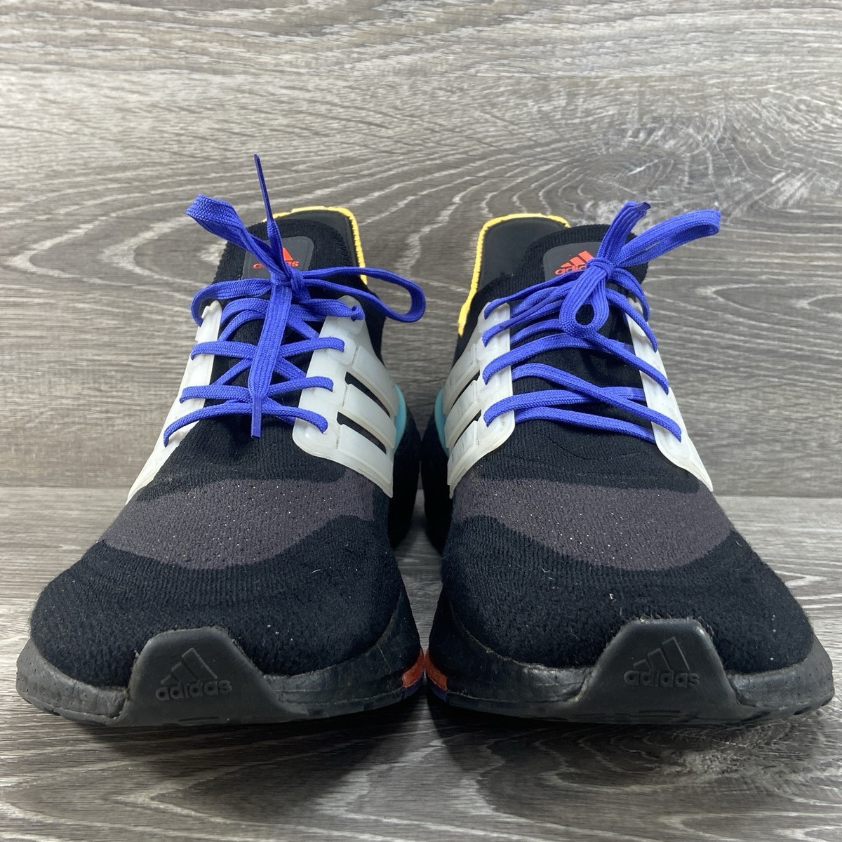 adidas Men’s Ultraboost 21 Sneakers - Black & Blue Adidas Ultraboost 21 black and blue, never worn,... | Depop main image 3