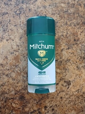 Mitchum Men Antiperspirant Deodorant Gel 48 Hr Protection Unscented 2.25 oz