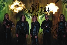 KK's Priest band K. K. Downing & Tim Ripper Owens autograph signed 20x30 cm picture