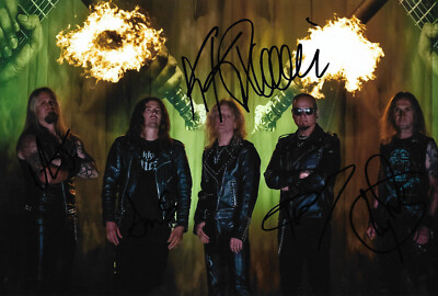 KK´s Priest Band K. K. Downing & Tim Ripper Owens Autogramm signed 20x30 cm Bild