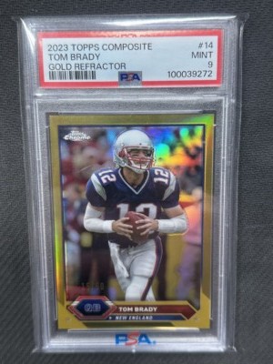 Tom Brady 2023 Topps Chrome Composite Gold Refractor