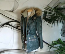 Superdry Alpine Duffle Heavy Warm Winter Waxed Wax Parka Coat Jacket Size S