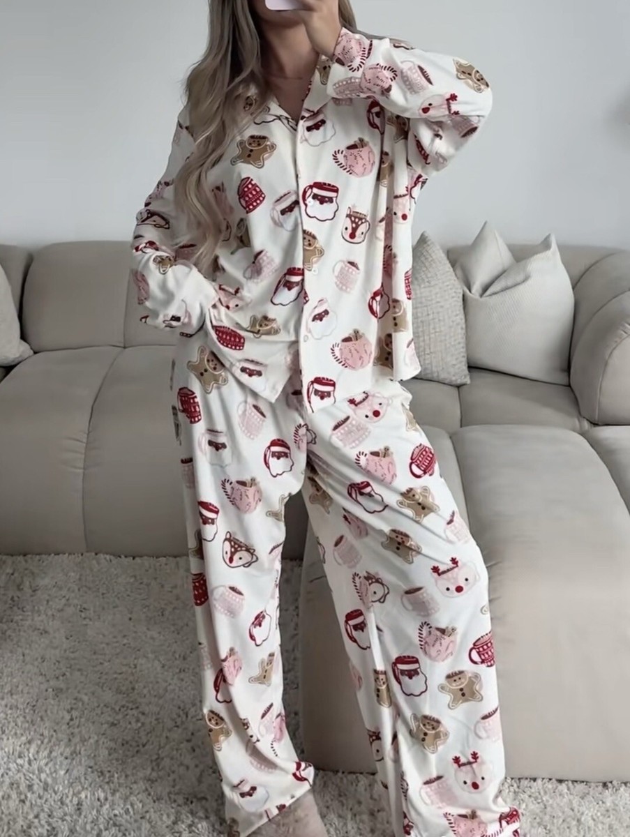 Sainsbury's Tu Viral Coffee Cup Christmas Pyjamas Small UK