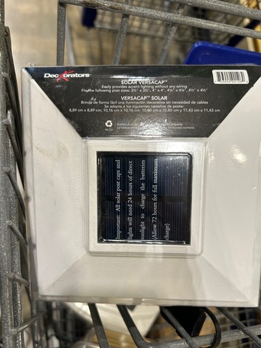 7 White Deckorators 4x4" Solar Versa Power, Deck Post Cap Lowes 82191 Used Works - Picture 7 of 7
