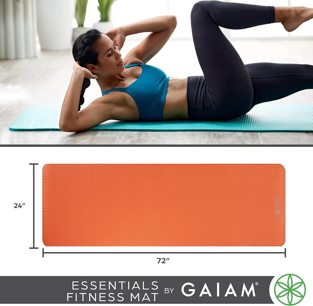 Premium Yoga Mat with Easy-Cinch Carrier Strap for Fitness and Exercise