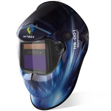 UK Large View Auto Darkening Welding Helmet MMA TIG MIG Mask Welder Mask Hitbox