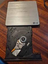 LG portable dvd writer with Silver Exterior and USB cord