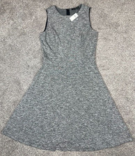 Banana Republic Dress Womens 6 Tall Skater Swing Heathered Minimal Preppy NEW
