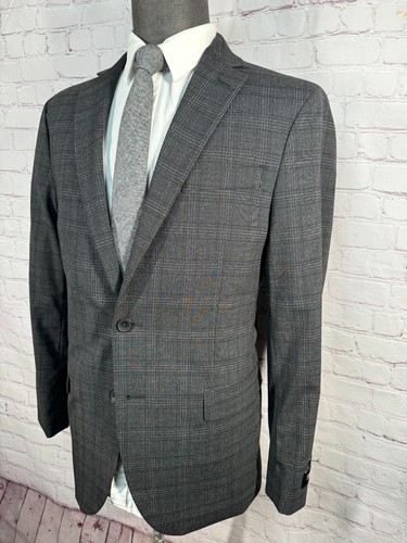 NEW KENNETH COLE Mens Black STRETCH SLIM FIT Sport Coat Blazer Jacket SIZE 42R - Picture 2 of 9