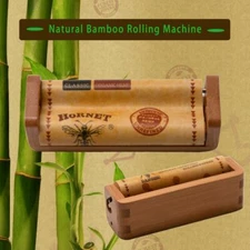 HORNET 1 X 1 1/4 Natural Bamboo Rolling Machine Cigarette Paper Roller