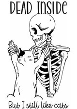 Dead Inside Skeleton Sticker Decal