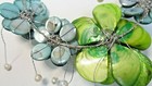 Shell Flower Design Necklace and Earring Set Hand-wrapped Dyed  — photo 5