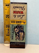 Clinch Coal Company Coal Truck "Lets Be Warm Friends" Billboard Matchbook