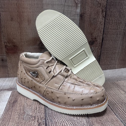 Men's Crocodile/Ostrich Print Leather Shoes Sz 6-13 Zapato Avestruz y Cocodrilo - Picture 10 of 26