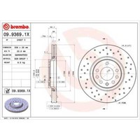 Brembo 2X Bremsscheibe Vorne Ø308Mm BelüFtet FüR Opel Meriva B S10 X15 A05 S07
