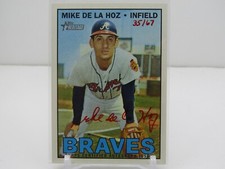 MIKE DE LA HOZ 2016 TOPPS HERITAGE REAL ONE RED INK AUTOGRAPH AUTO! #35/67!