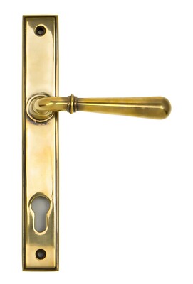 From The Anvil 91413 Aged Brass Newbury Slimline Door Lever Espag. Schlossset