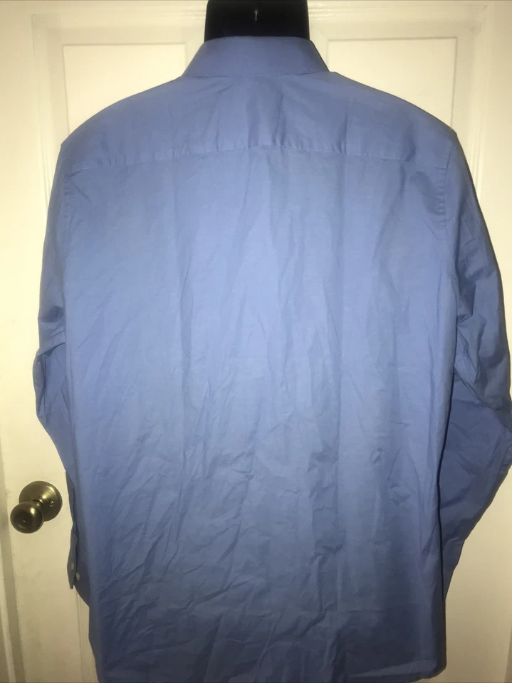 Structure Hombre Grande 16 1/2 34-35 ULTRAMARINO PROFUNDO MANGA LARGA AJUSTE MODERNO Foto 4 de 4