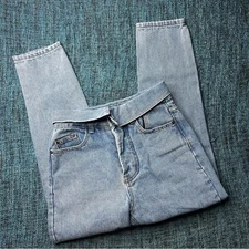 Lioness The Finley High Rise Foldover Waist Button Fly Jeans Size XS 2 Women's