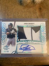 Jasson Dominguez 2021 Leaf Trinity Martian RPA AUTO RC Yankees Logo Patch /99 SP