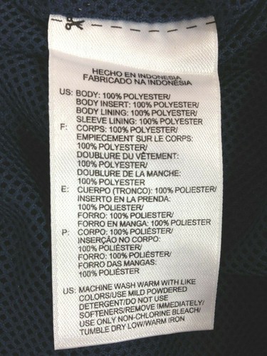Reebok Men's XL Lined Athletic Track Jacket Navy Blue w/ Beige Trim - New W/Tags - Picture 8 of 8