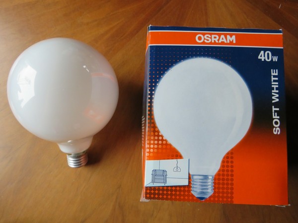 Neu Osram Bellalux Globe G120 Soft White E27 40W Opal GlüHbirne Bella Dimmbar-image