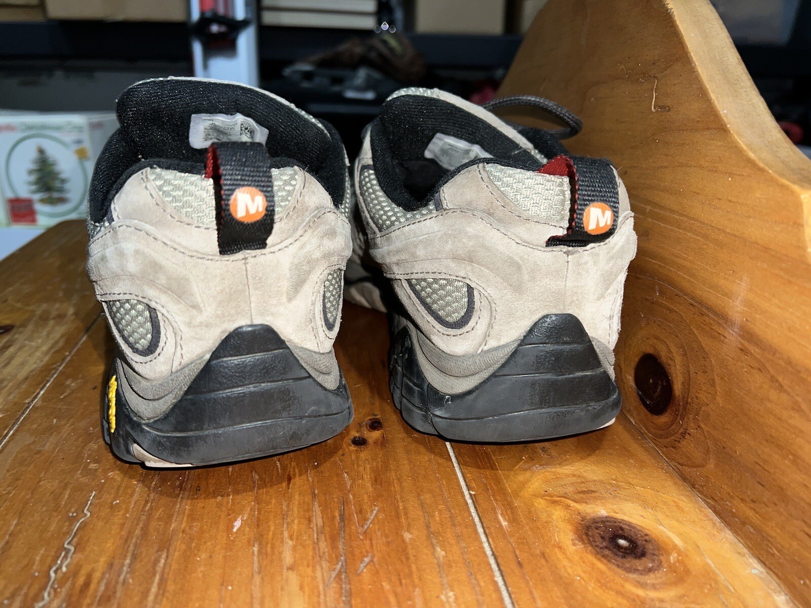 Merrell Moab 2 J08871W Vibram Waterproof Size 10 W Grey/Tan Used Hiking