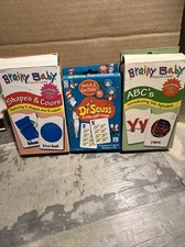  Flash Cards Lot Of 3  Dr. Suess, Brainy Baby ABC And Shapes And Colors