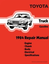 1984 Toyota Truck Gasoline Shop Service Repair Manual