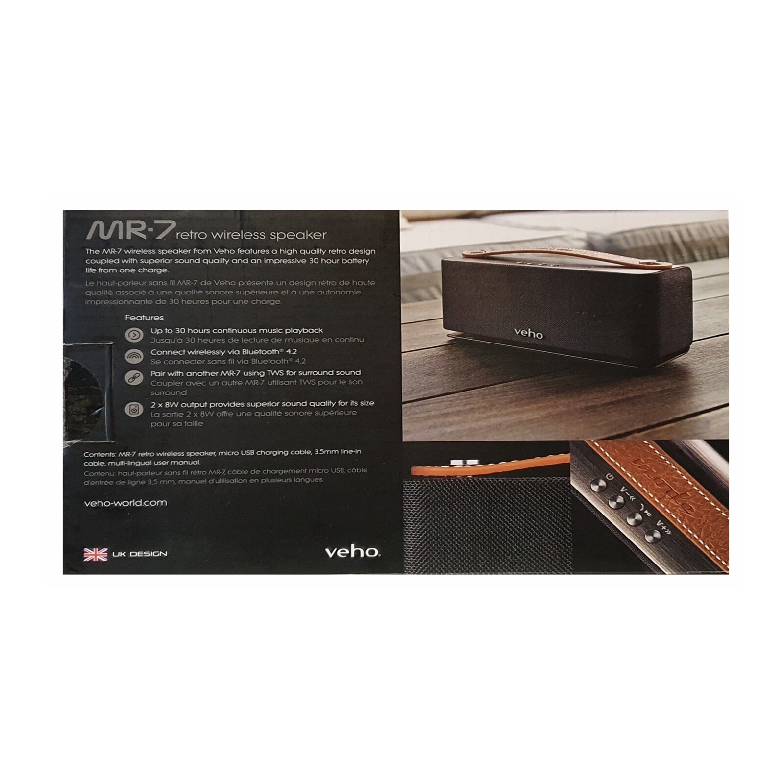 Veho Mr 7 Retro Wireless Speaker 2 X 8w Uk Design For Sale Online Ebay