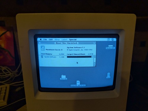 Macintosh Classic II Computer, Imagewriter Printer, Keyboard, Mouse - Picture 12 of 14
