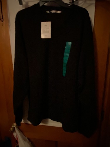 Cutter & Buck Black Logo V-Neck Knit Sweatshirt Style Pull Over Men’s XL NWT
