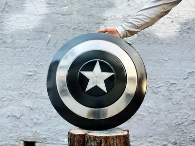 Black Captain America Shield - The First Avenger Shield - Metal Shield