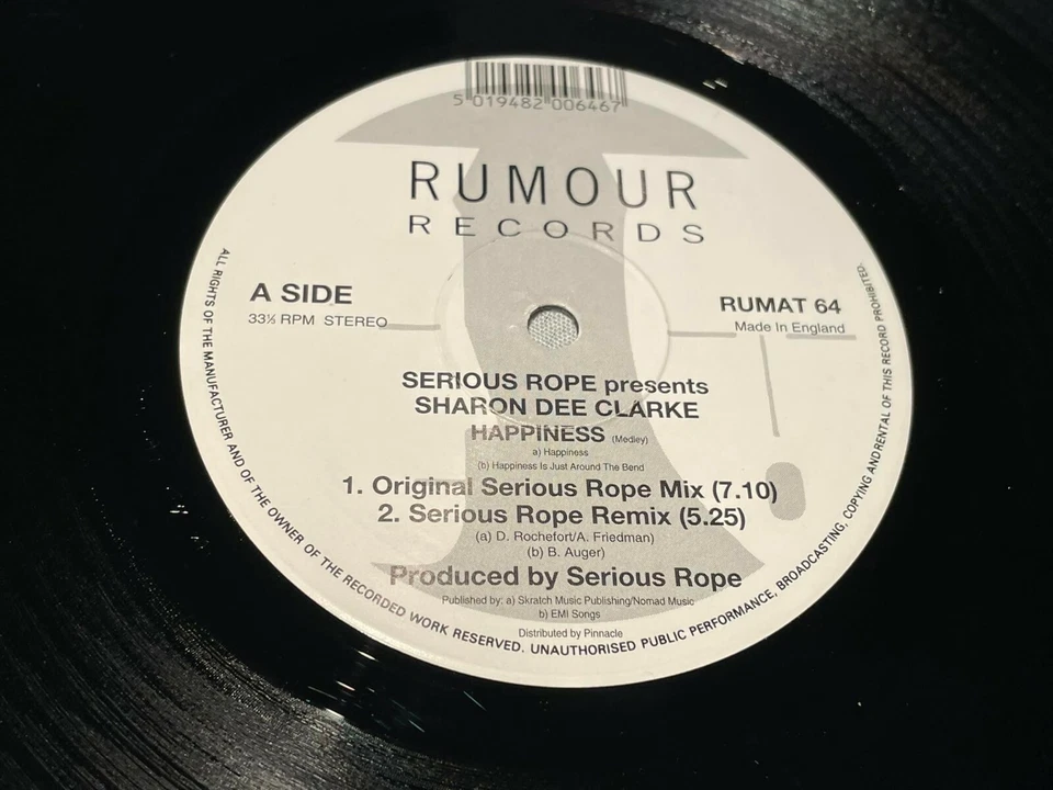 Serious Rope - Happiness - Used Vinyl Record 12 - P1362z, photo 3 of 4