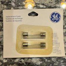 GE 2 Replacement Fuses 125 Volts, 7 Amps 31.75 mm x 6.35 mm C7 & C9 Lights