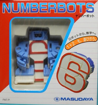 Vintage 1986 Japanese Masudaya ALPHABOTS Numberbots BOX SET Mattel