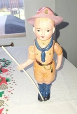 Celluloid BOY SCOUT arms, hat, staff, Japan Boy Scouts Nice Condition