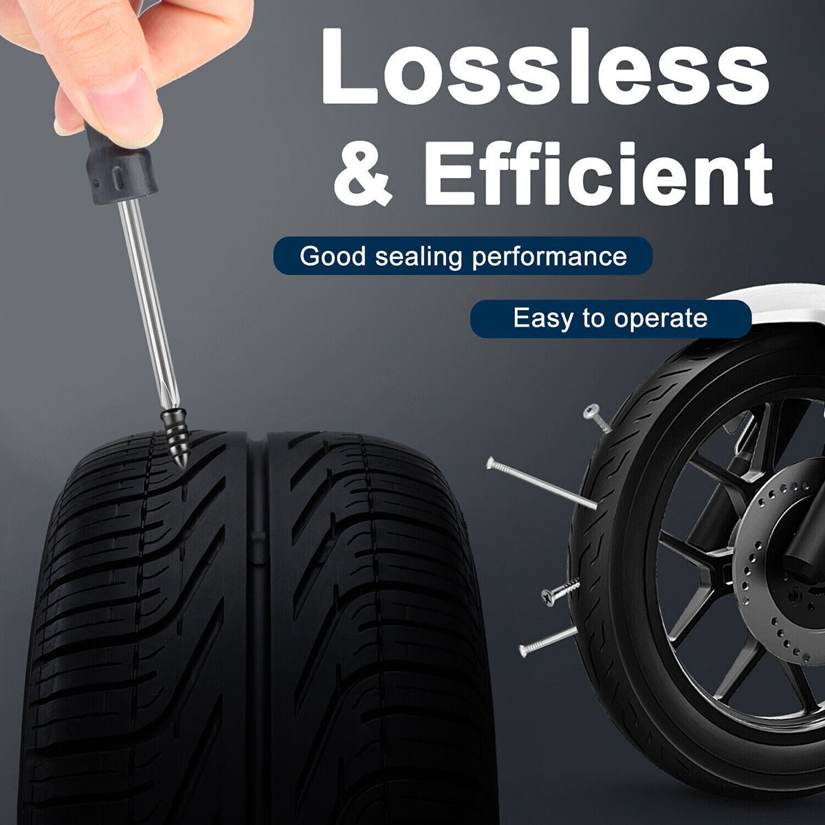 2042 Tire Repair Screw In Rubber Plug Nail Car Tyre Puncture Repair